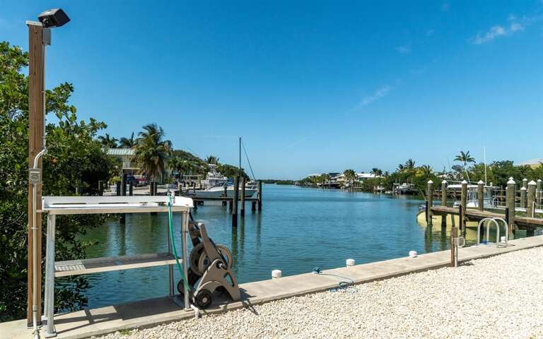 35` of seawall dockage with water. power, and fish cleaning station.